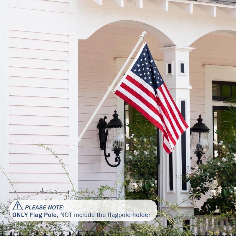 NQ 5FT Flag Pole for Outside House, Stainless Steel Flag Pole for Outdoor, House Flag Pole for Porch,Yard (Only Pole, Without Holder) - Image 2